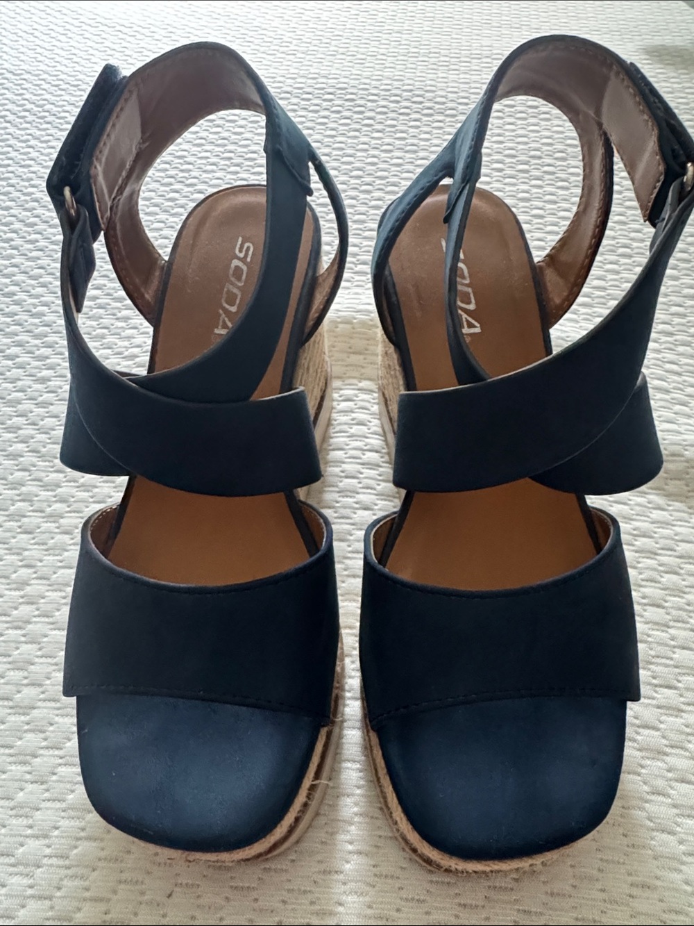 Soda Navy Espadrille Wedge Sandals